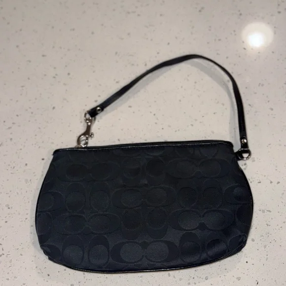 Coach Black Signature Wristlet Clutch - Picture 5 of 8